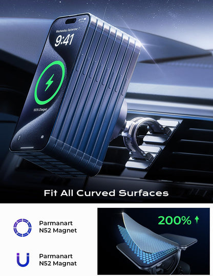 for Qi2 15W Magsafe Car Mount Charger,Super Fast Magnetic Wireless Car Charger for Iphone 16 Pro Max Accessories，Qi2 Magsafe Charger Fits Iphone 16 15 14 13 12,Samsung with Magsafe Case